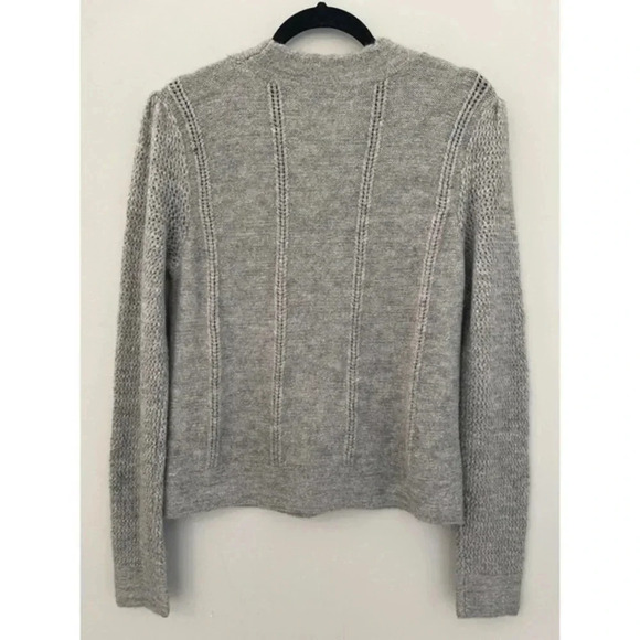 LC Lauren Conrad Puff Sleeves Sweater Women’s‎ Silver Size Small - Picture 4 of 12